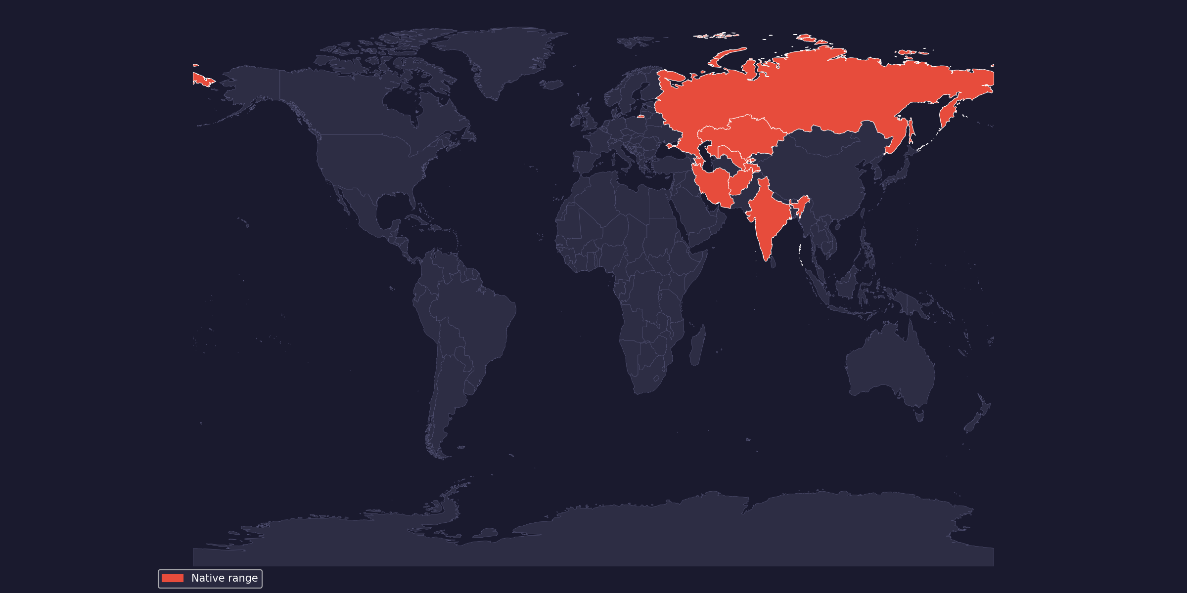 Карта на разпространението