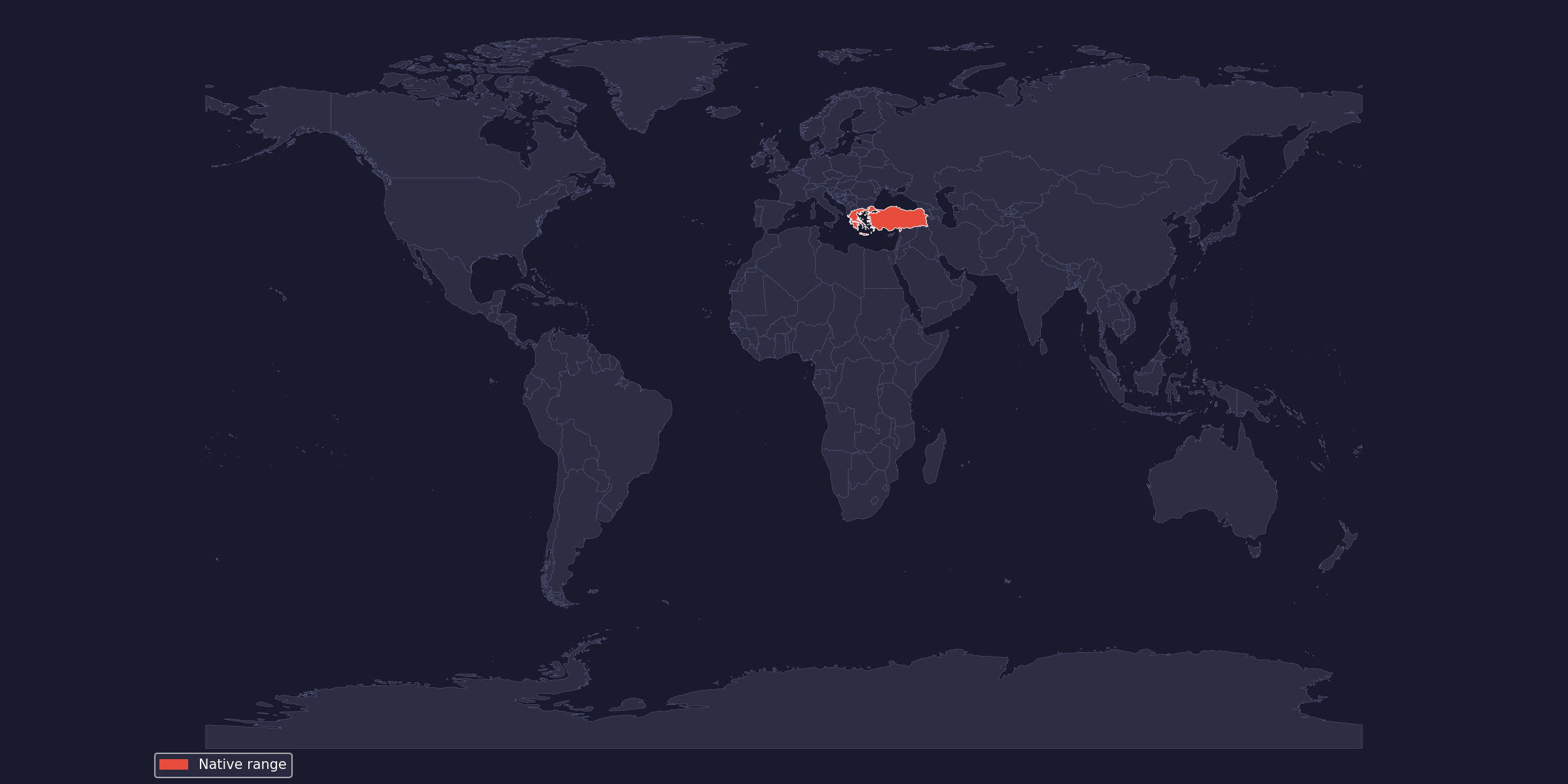 Карта на разпространението