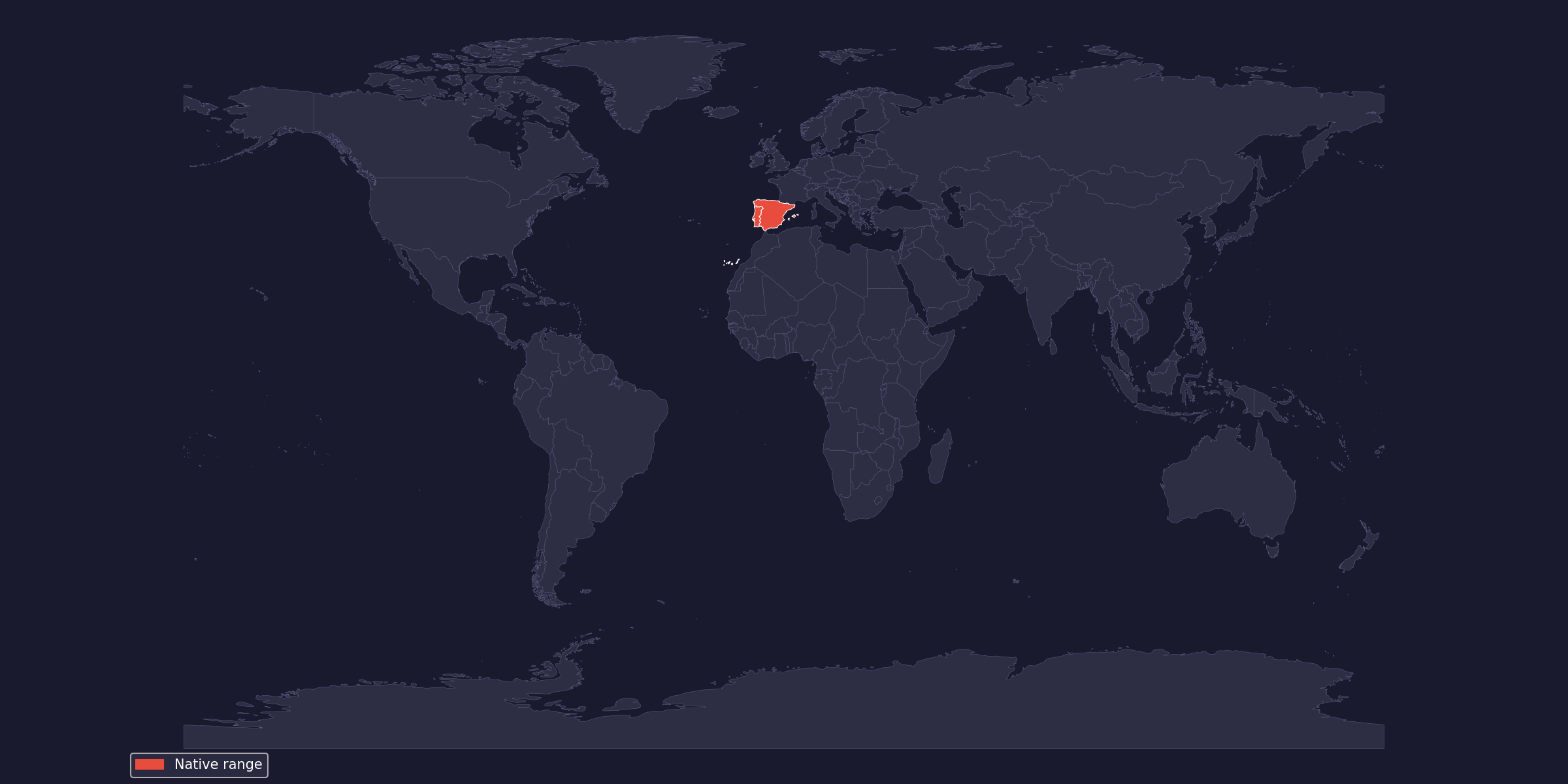 Карта на разпространението